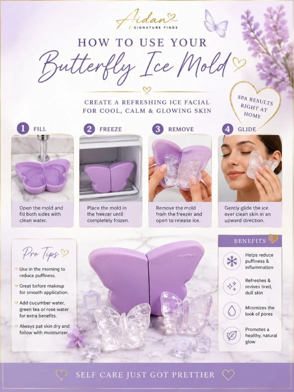 LYS Beauty Speak Love Lip Liner Driven + Butterfly Ice Mold Beauty Bundle NIB - Picture 3 of 3